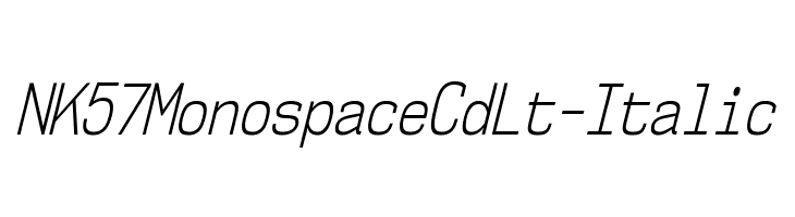 NK57MonospaceCdLt-Italic Font