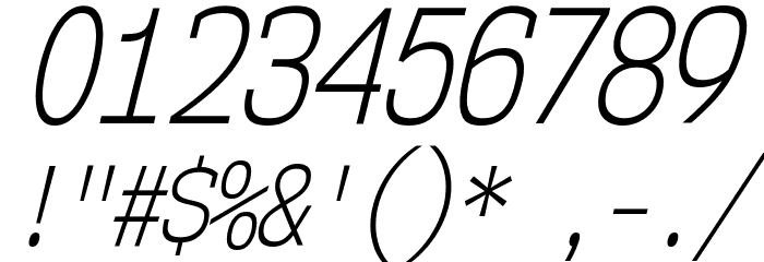 NK57MonospaceCdLt-Italic Font OTHER CHARS
