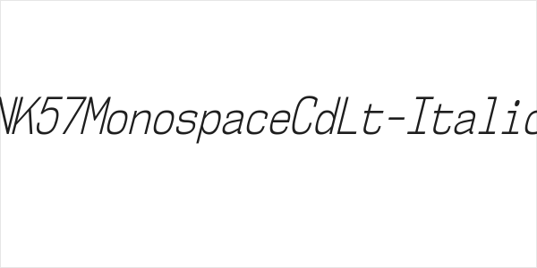 NK57MonospaceCdLt-Italic Logo