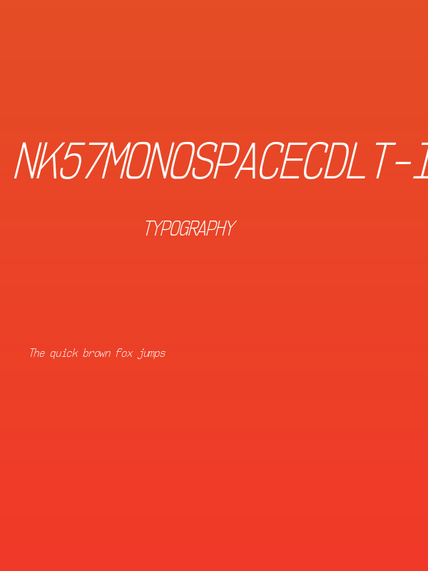NK57MonospaceCdLt-Italic Poster