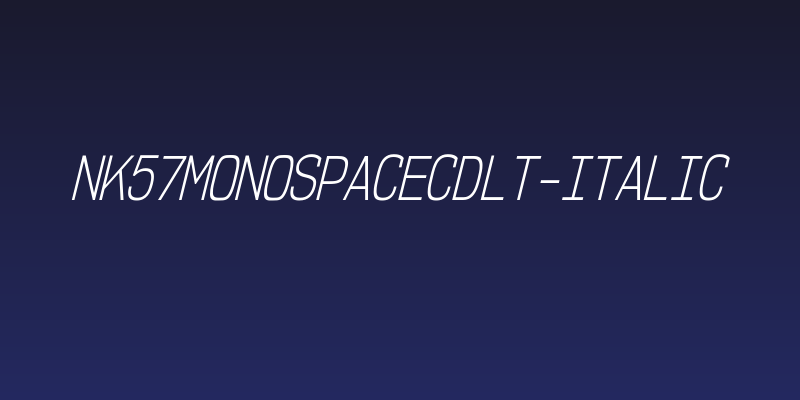 NK57MonospaceCdLt-Italic Social Header