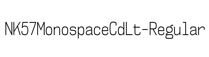 NK57MonospaceCdLt-Regular Font