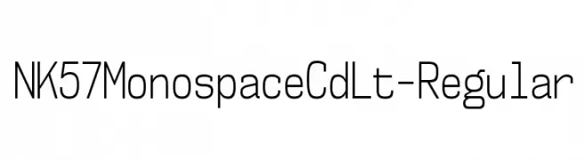 NK57MonospaceCdLt-Regular  Frei Schriftart Herunterladen