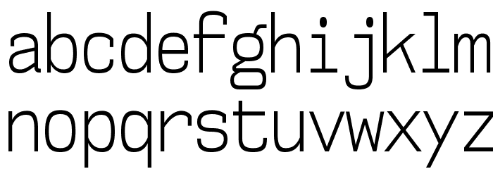 NK57MonospaceCdLt-Regular Font LOWERCASE
