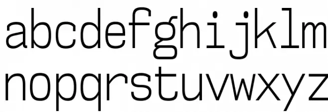 NK57MonospaceCdLt-Regular Font LOWERCASE