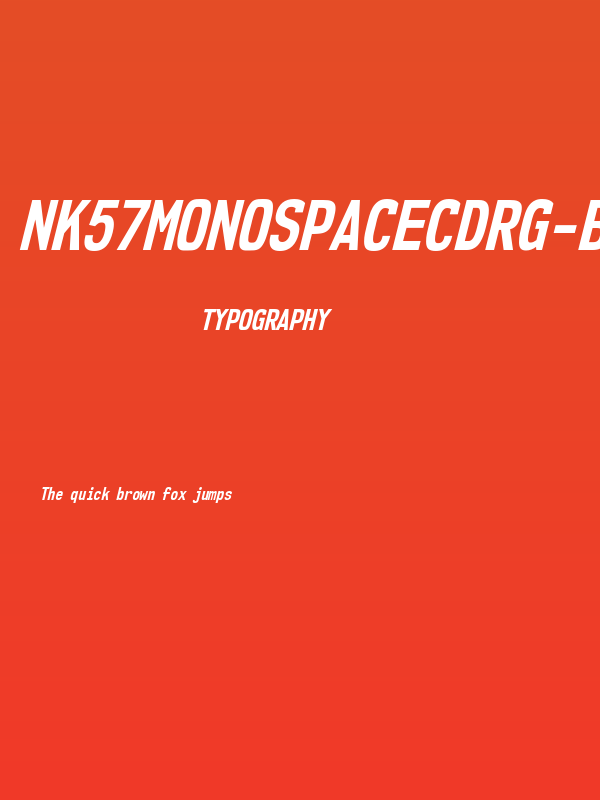 NK57MonospaceCdRg-BoldItalic Poster