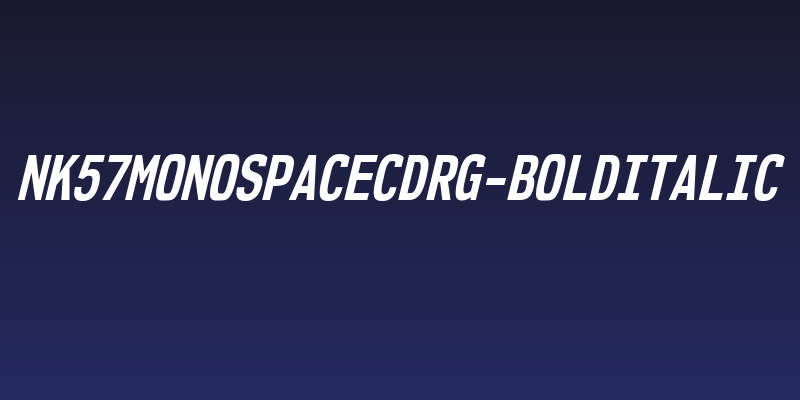 NK57MonospaceCdRg-BoldItalic Social Header