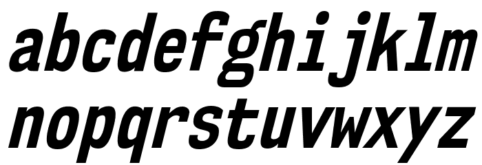 NK57MonospaceCdRg-BoldItalic Font LOWERCASE