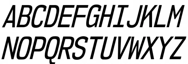 NK57MonospaceCdRg-Italic Schriftart Groß