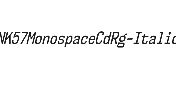 NK57MonospaceCdRg-Italic Logo