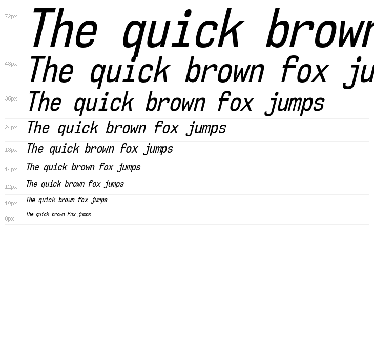 NK57MonospaceCdRg-Italic Waterfall