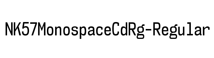 NK57MonospaceCdRg-Regular Font