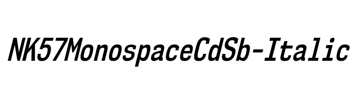 NK57MonospaceCdSb-Italic Font