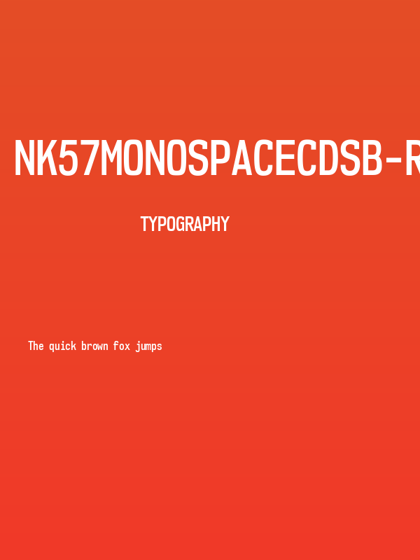 NK57MonospaceCdSb-Regular Poster