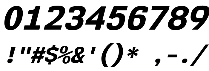 NK57MonospaceEb-Italic Font OTHER CHARS