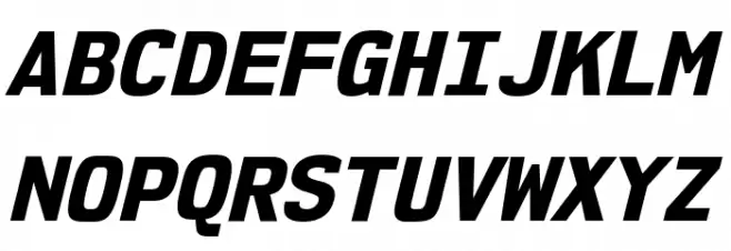NK57MonospaceEb-Italic Polices MAJUSCULES
