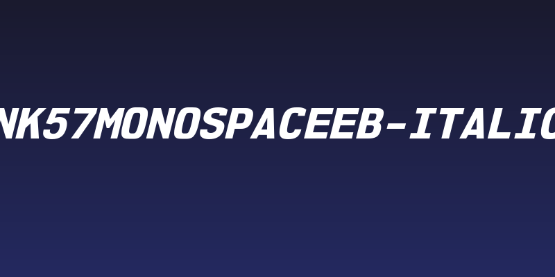 NK57MonospaceEb-Italic Social Header