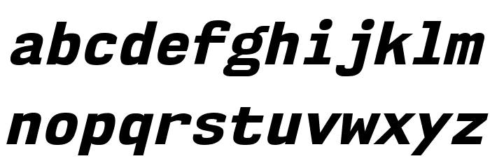 NK57MonospaceEb-Italic Font LOWERCASE