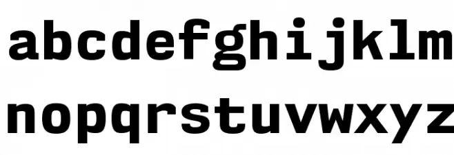 NK57MonospaceEb-Regular Font LOWERCASE