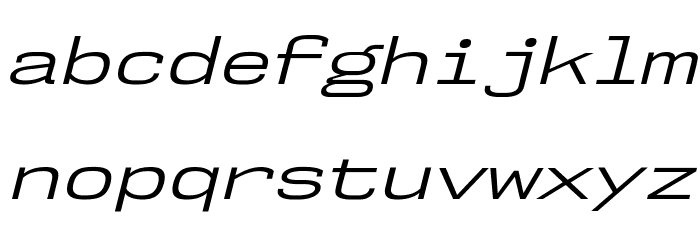 NK57MonospaceExBk-Italic Schriftart Kleinbuchstaben