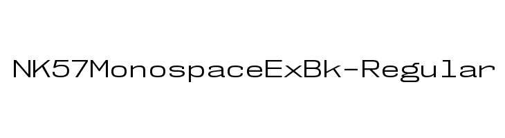 NK57MonospaceExBk-Regular Font