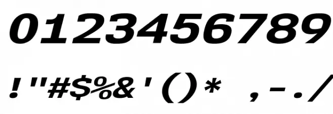 NK57MonospaceExEb-Italic Font OTHER CHARS