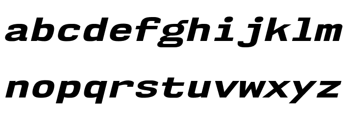 NK57MonospaceExEb-Italic Font LOWERCASE