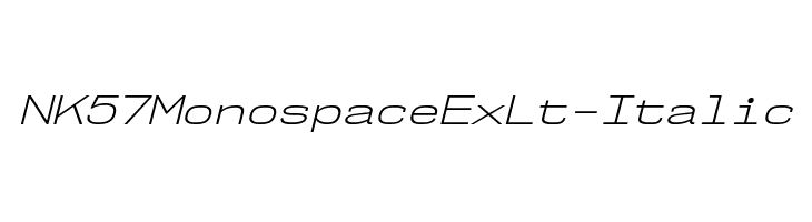 NK57MonospaceExLt-Italic Font