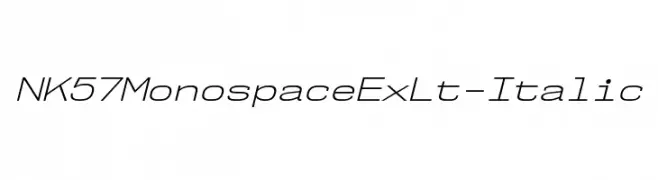 NK57MonospaceExLt-Italic  नि: शुल्क फ़ॉन्ट्स डाउनलोड