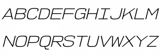 NK57MonospaceExLt-Italic Шрифта ВЕРХНИЙ