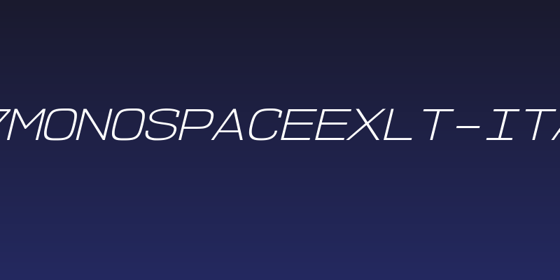 NK57MonospaceExLt-Italic Social Header