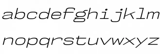 NK57MonospaceExLt-Italic फ़ॉन्ट लोअरकेस