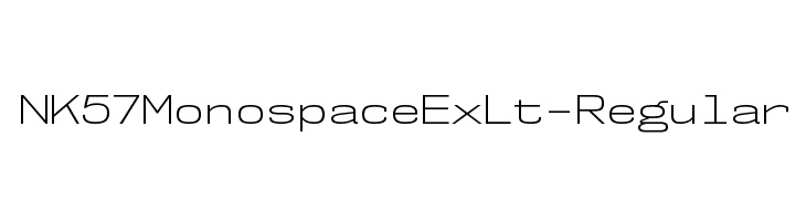 NK57MonospaceExLt-Regular Font