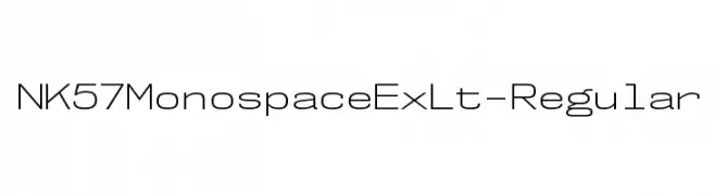 NK57MonospaceExLt-Regular  フリーフォントのダウンロード