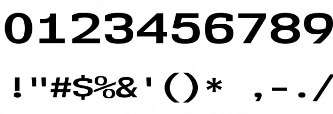 NK57MonospaceExRg-Bold Font OTHER CHARS