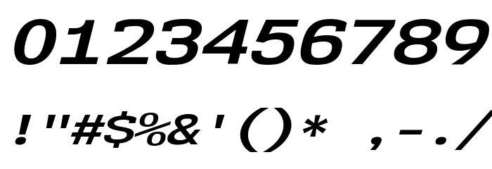 NK57MonospaceExRg-BoldItalic Font OTHER CHARS