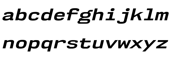 NK57MonospaceExRg-BoldItalic Font LOWERCASE