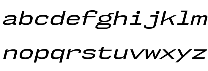 NK57MonospaceExRg-Italic Font LOWERCASE