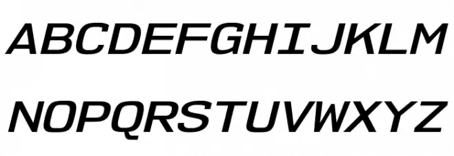 NK57MonospaceExSb-Italic フォント 大文字