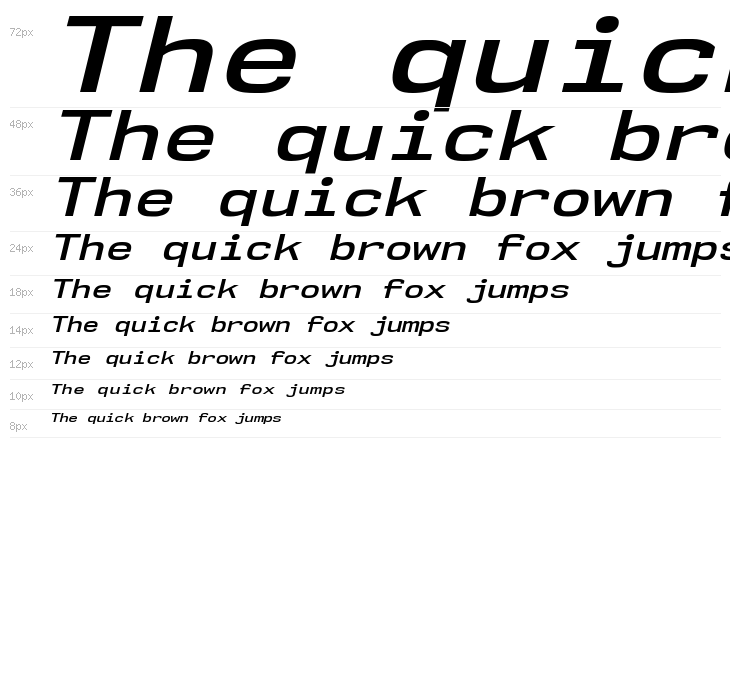 NK57MonospaceExSb-Italic Waterfall