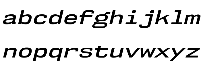 NK57MonospaceExSb-Italic Font LOWERCASE