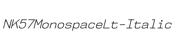 NK57MonospaceLt-Italic Font