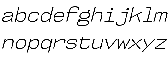 NK57MonospaceLt-Italic Font LOWERCASE
