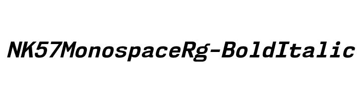 NK57MonospaceRg-BoldItalic Font