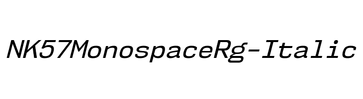 NK57MonospaceRg-Italic Font