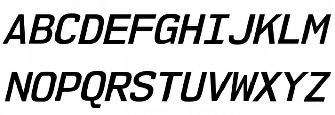 NK57MonospaceSb-Italic Schriftart Groß
