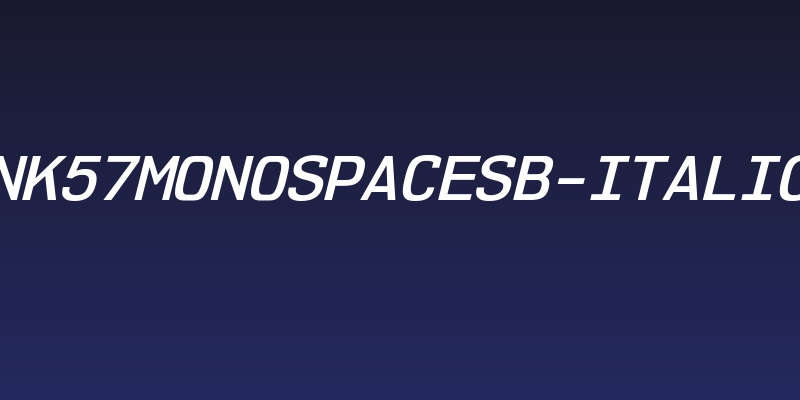 NK57MonospaceSb-Italic Social Header