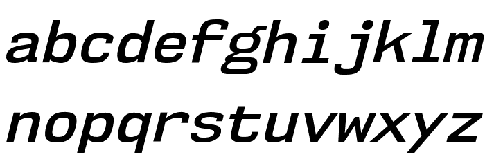 NK57MonospaceSb-Italic Font LOWERCASE