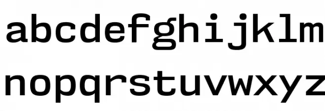 NK57MonospaceSb-Regular Font LOWERCASE