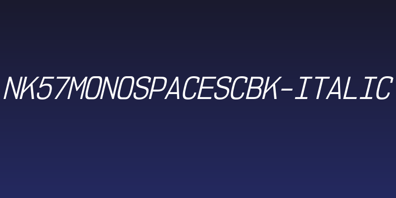 NK57MonospaceScBk-Italic Social Header